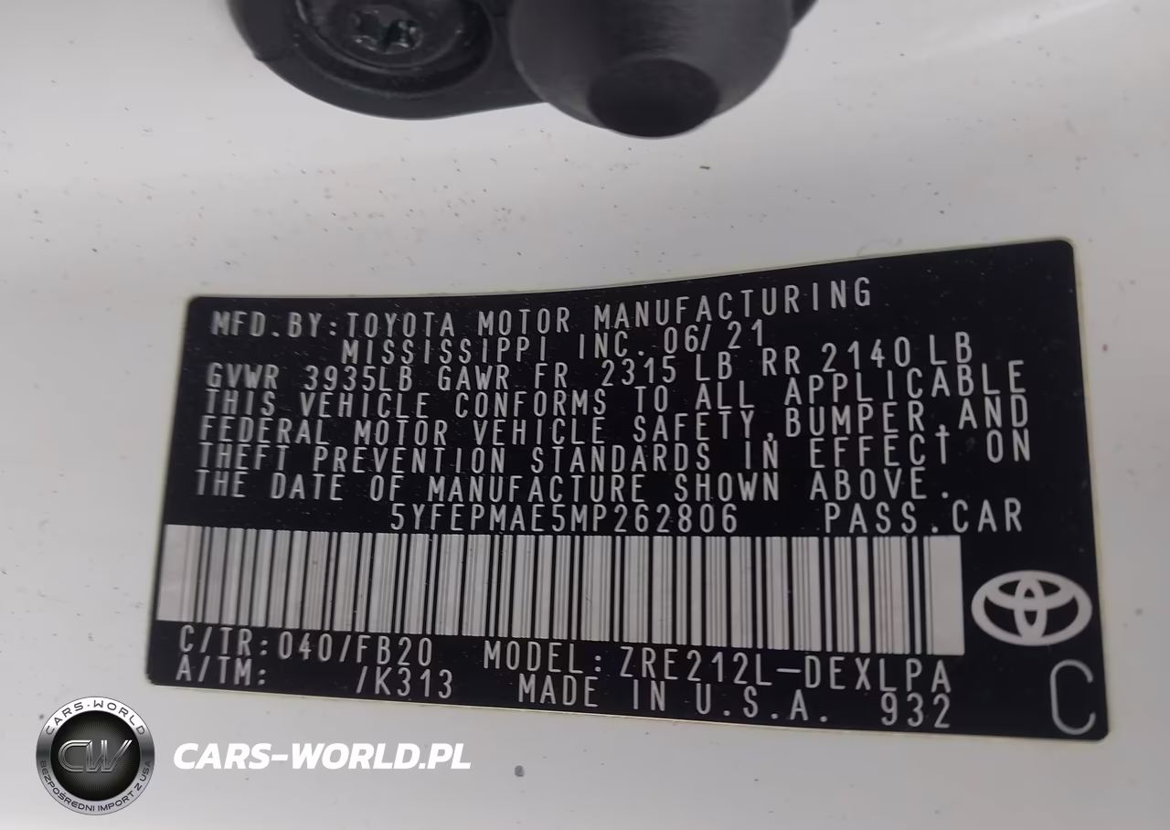 2021 Toyota Corolla Le VIN:5YFEPMAE5MP262806 - 9