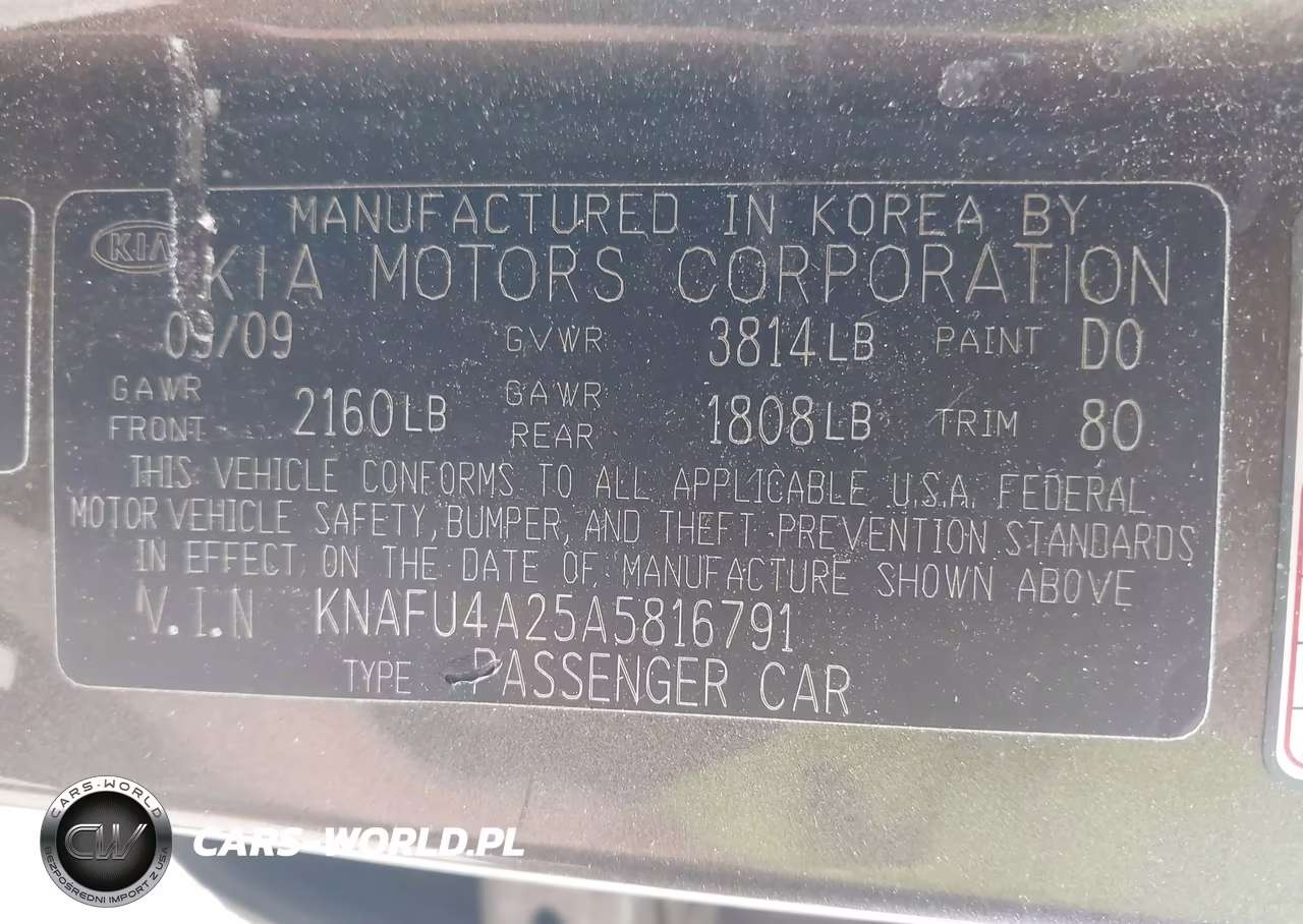 2010 Kia Forte Ex VIN:KNAFU4A25A5816791 - 9