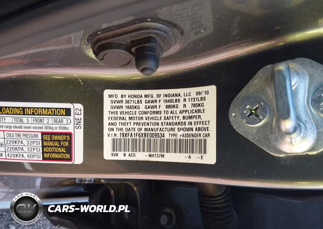 2011 Honda Civic Lx-S VIN:19XFA1F6XBE009534 - 9