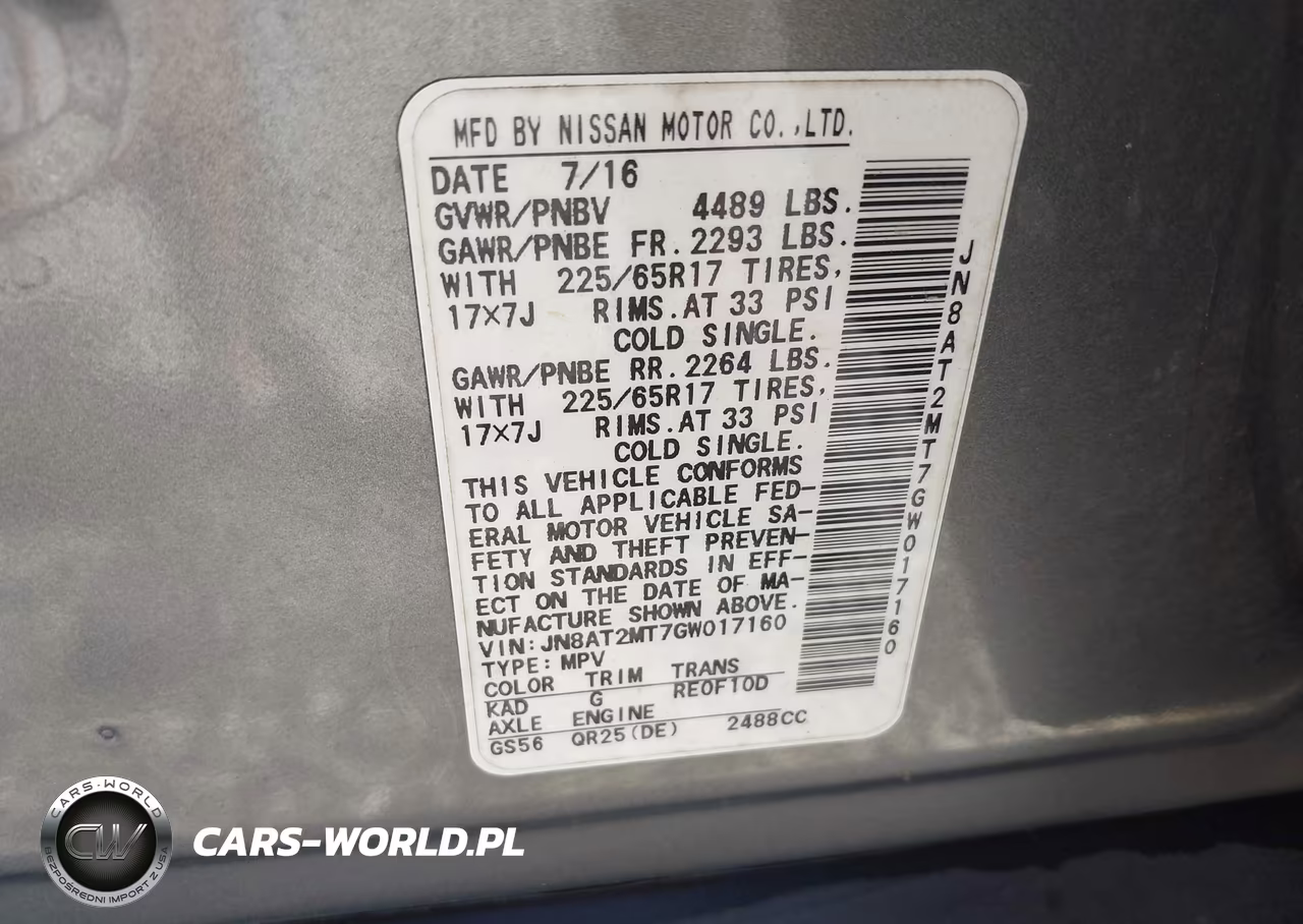 2016 Nissan Rogue S VIN:JN8AT2MT7GW017160 - 9