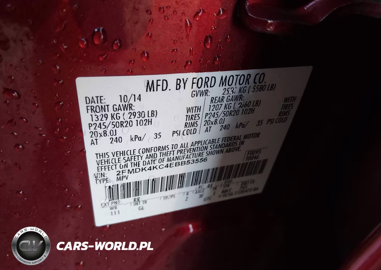 2014 Ford Edge Limited VIN:2FMDK4KC4EBB53556 - 9