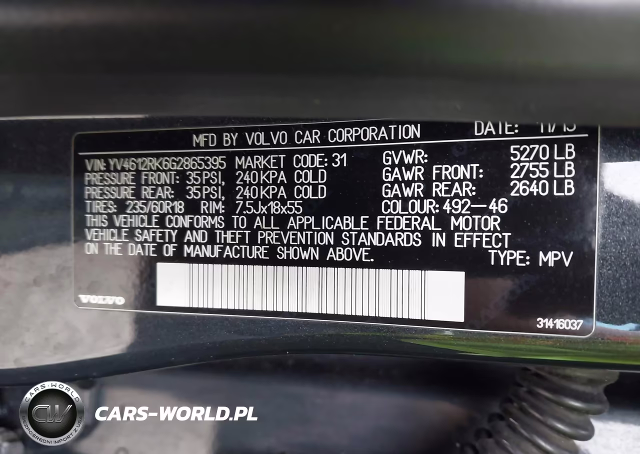 2016 Volvo Xc60 T5 Premier VIN:YV4612RK6G2865395 - 9