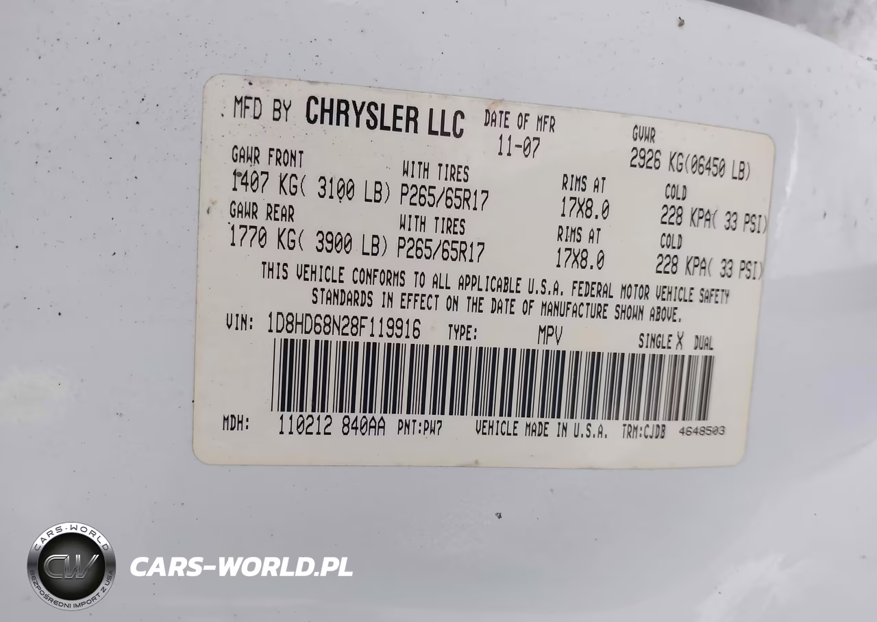 2008 Dodge Durango Adventurer VIN:1D8HD68N28F119916 - 9