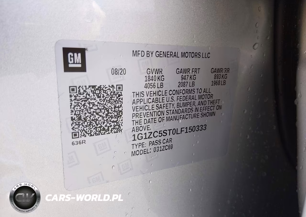 2020 Chevrolet Malibu Fwd 1Fl VIN:1G1ZC5ST0LF150333 - 9