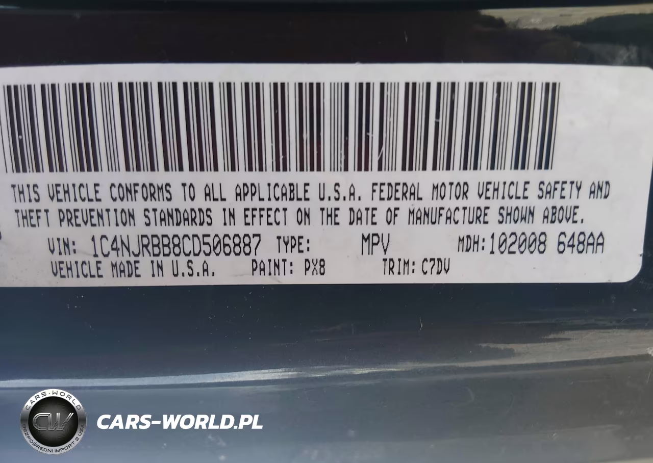 2012 Jeep Patriot Sport VIN:1C4NJRBB8CD506887 - 9