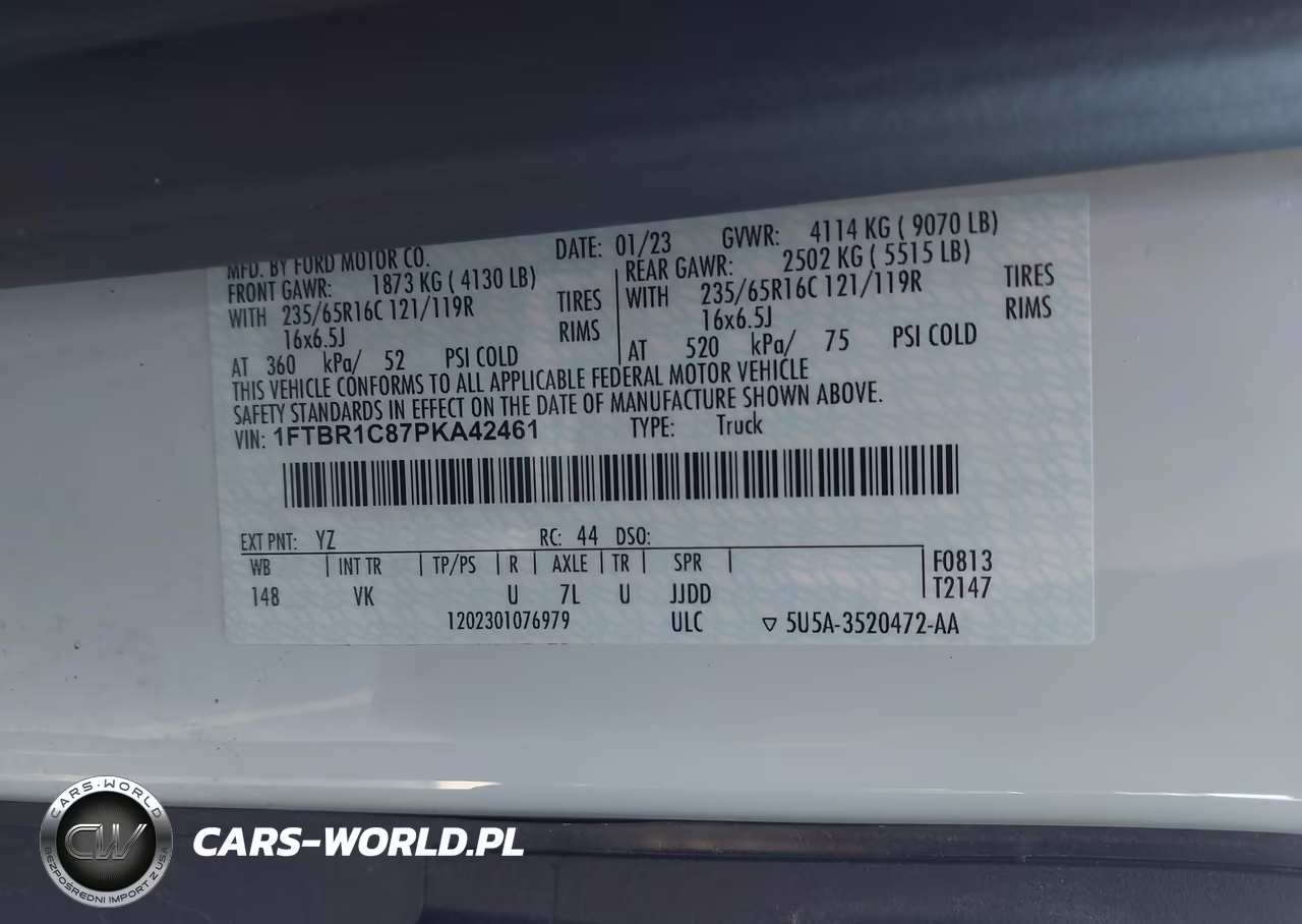 2023 Ford Transit-250 VIN:1FTBR1C87PKA42461 - 9