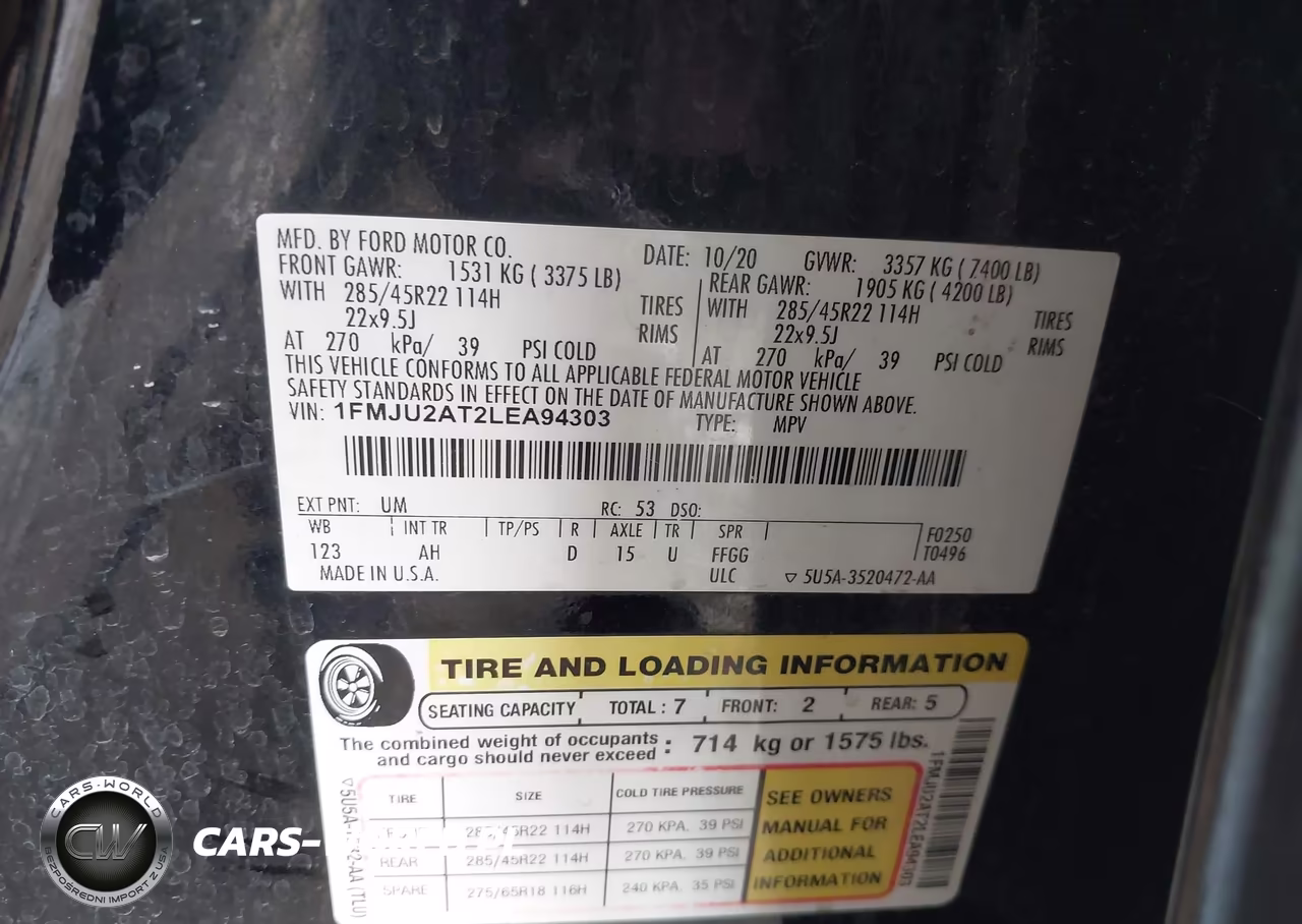 2020 Ford Expedition Limited VIN:1FMJU2AT2LEA94303 - 9