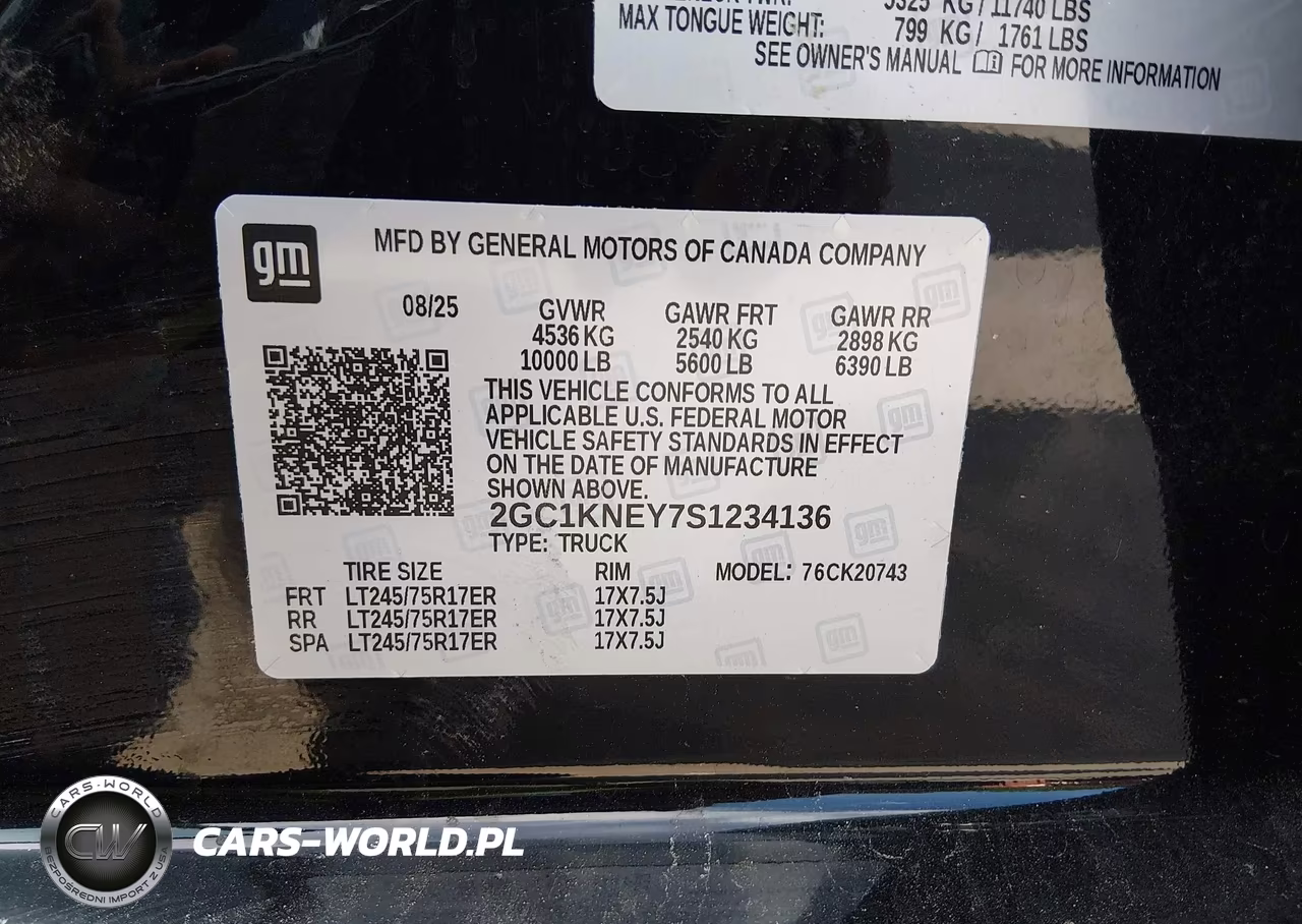 2025 Chevrolet Silverado 2500Hd 4Wd Standard Bed Lt VIN:2GC1KNEY7S1234136 - 9
