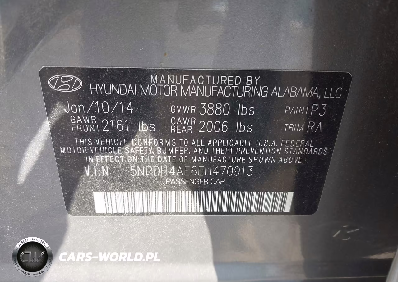 2014 Hyundai Elantra Se VIN:5NPDH4AE6EH470913 - 9