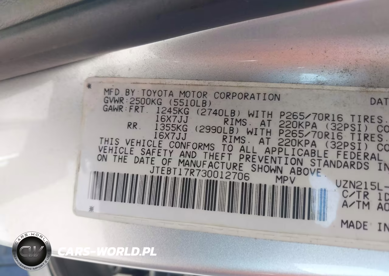 2003 Toyota 4Runner Limited V8 VIN:JTEBT17R730012706 - 9