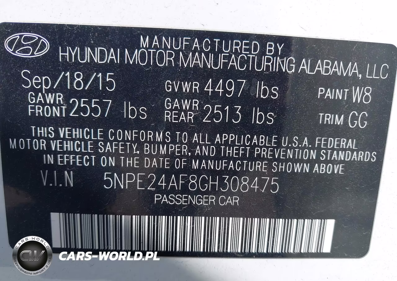 2016 Hyundai Sonata Se VIN:5NPE24AF8GH308475 - 9