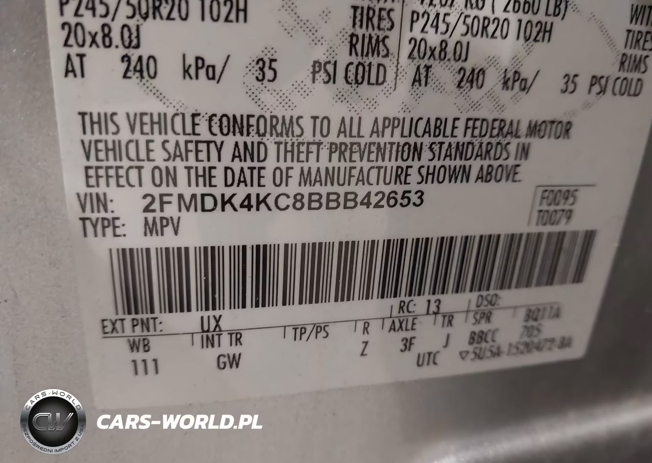 2011 Ford Edge Limited VIN:2FMDK4KC8BBB42653 - 9
