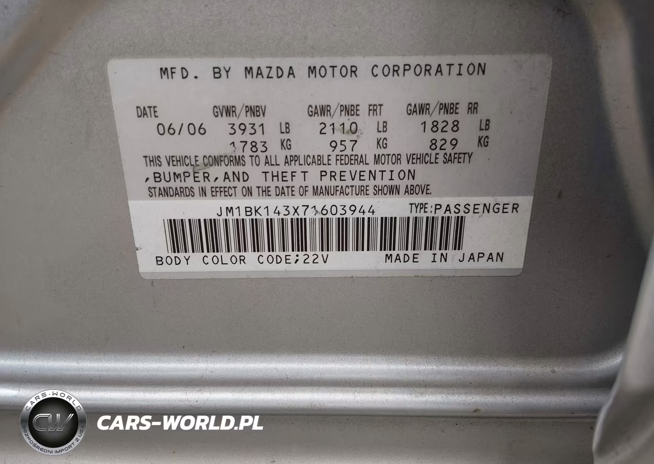 2007 Mazda Mazda3 S Sport VIN:JM1BK143X71603944 - 9