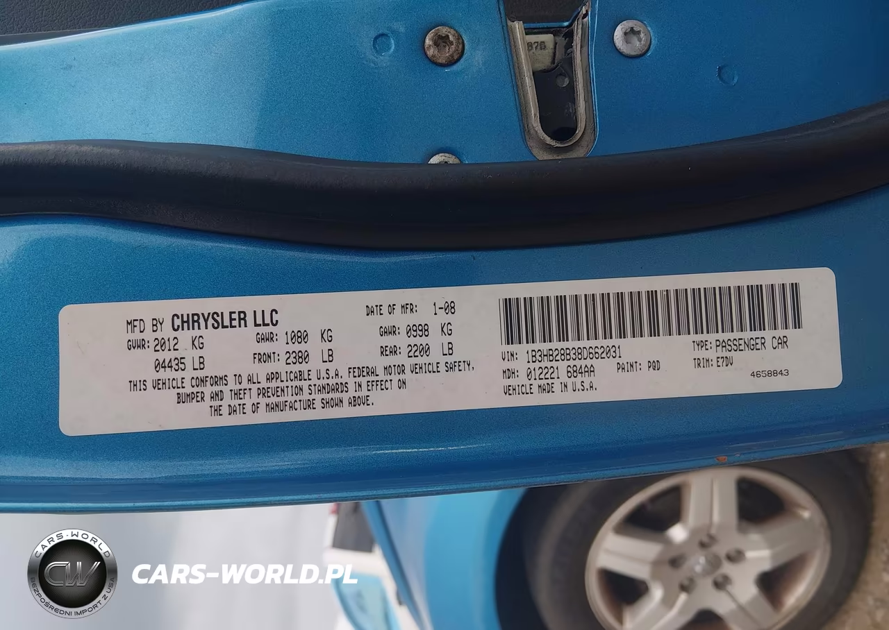 2008 Dodge Caliber Se VIN:1B3HB28B38D662031 - 9