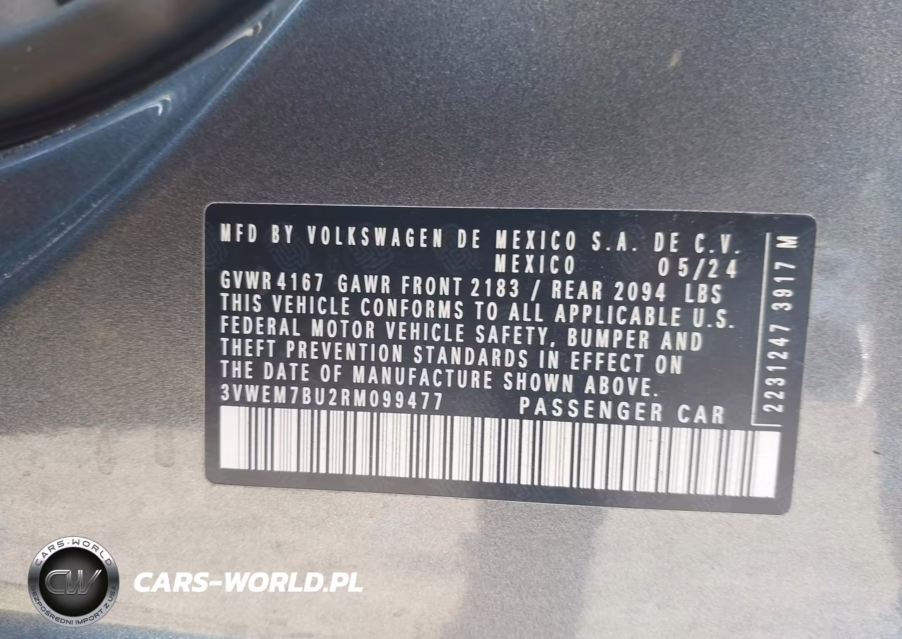 2024 Volkswagen Jetta 1.5T Se VIN:3VWEM7BU2RM099477 - 9