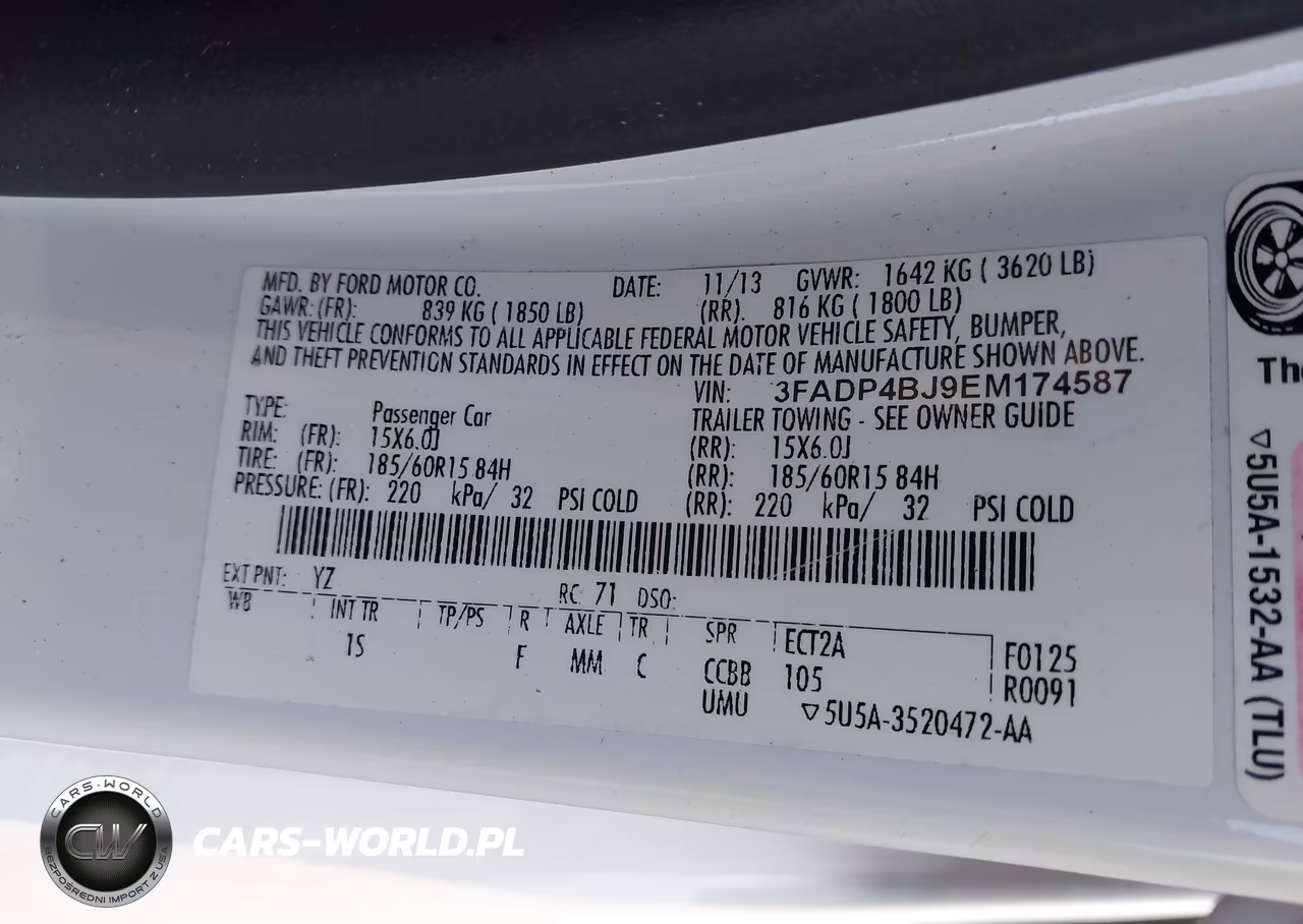 2014 Ford Fiesta Se VIN:3FADP4BJ9EM174587 - 9