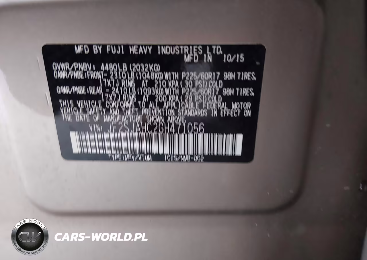 2016 Subaru Forester 2.5I Limited VIN:JF2SJAHC2GH471056 - 9