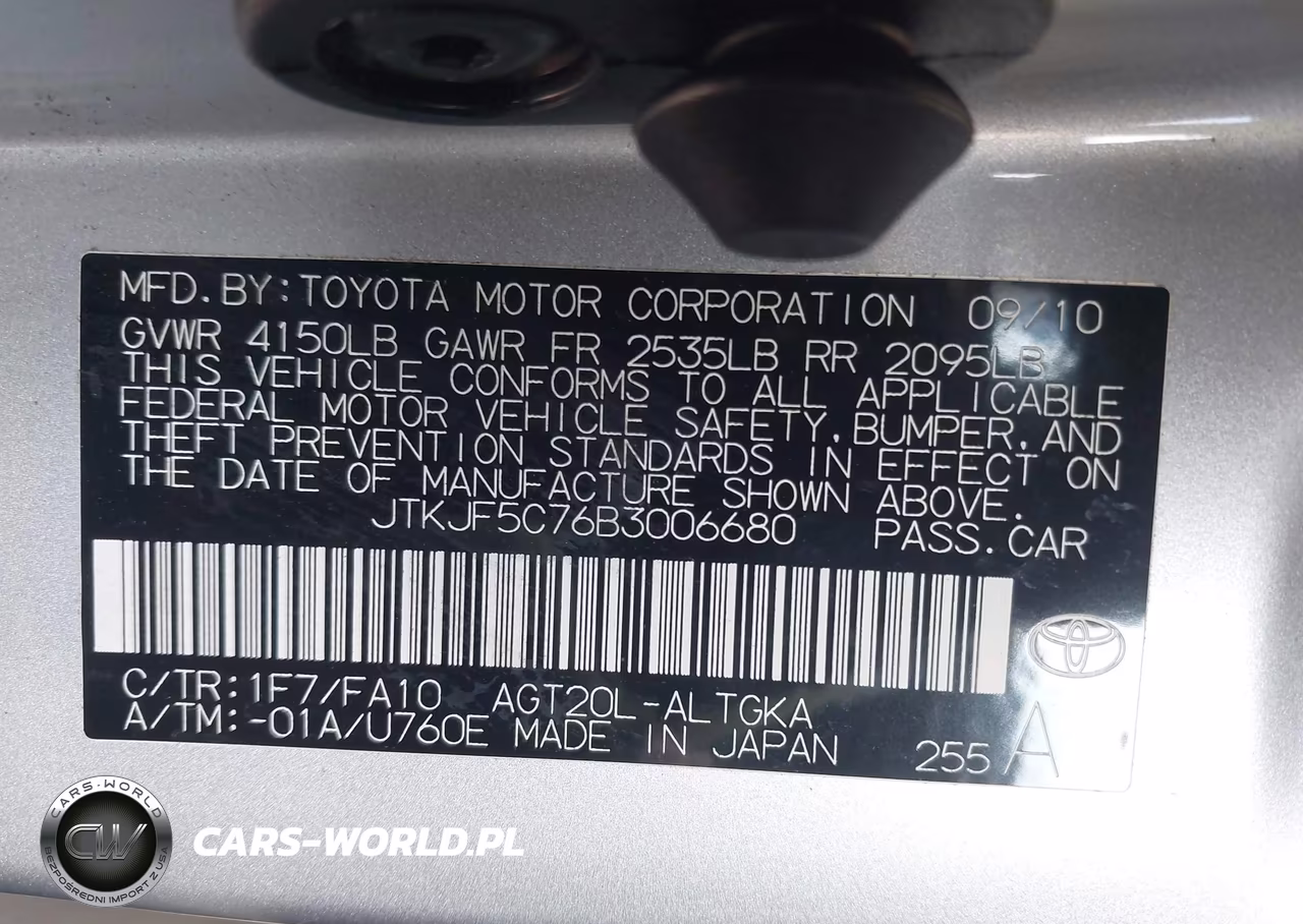 2011 Scion Tc VIN:JTKJF5C76B3006680 - 9