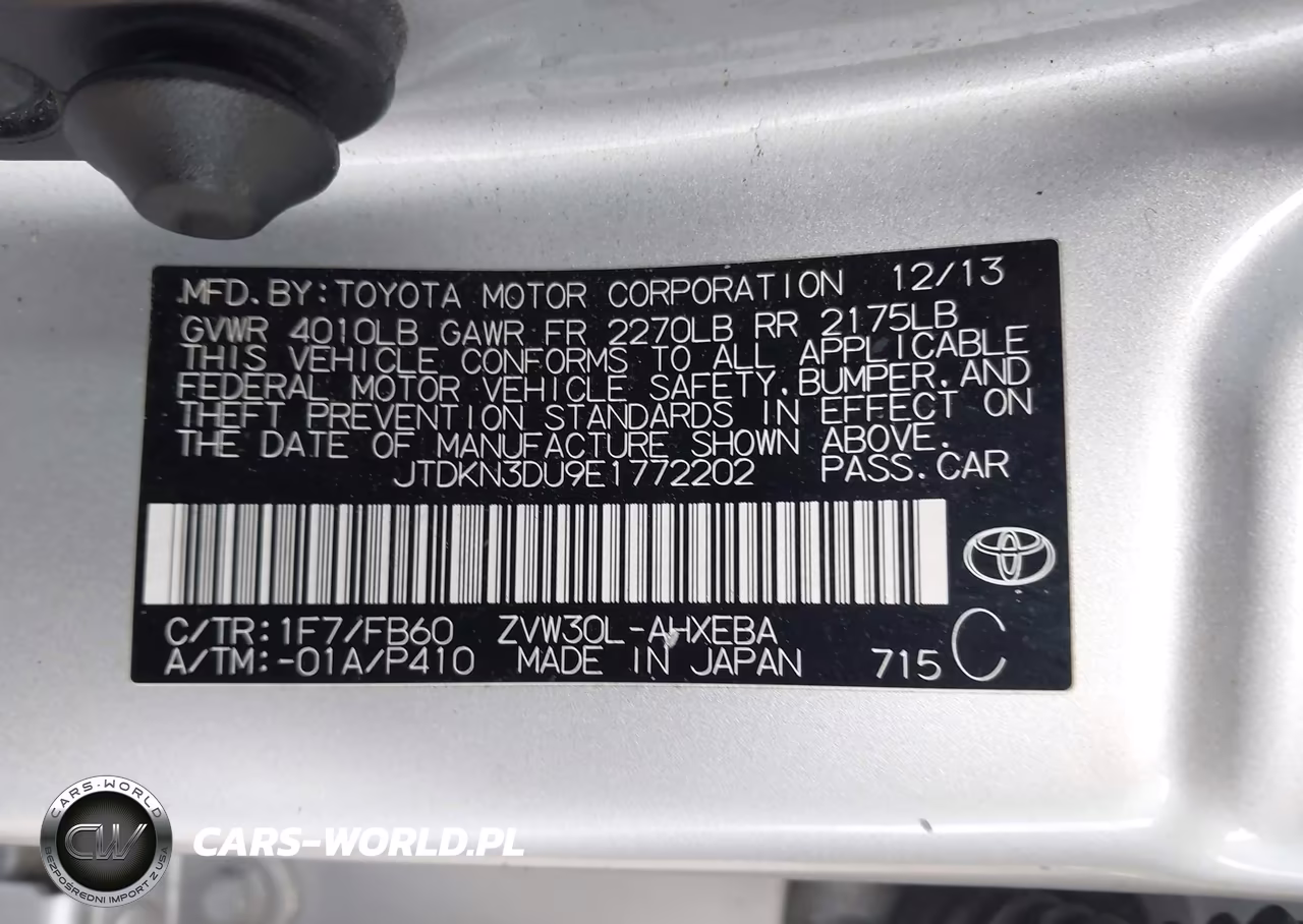 2014 Toyota Prius Three VIN:JTDKN3DU9E1772202 - 9