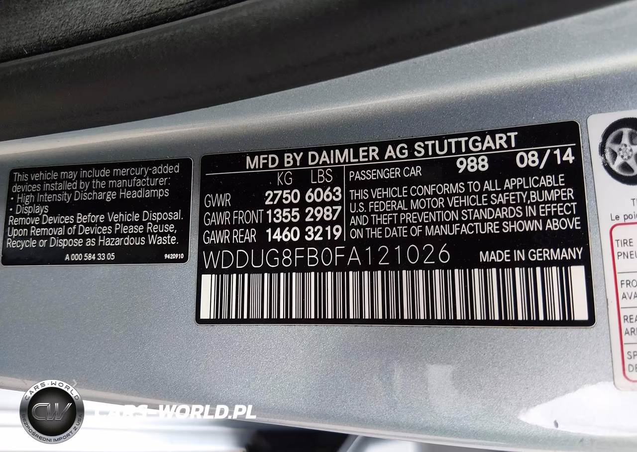 2015 Mercedes-Benz S 550 4Matic VIN:WDDUG8FB0FA121026 - 9