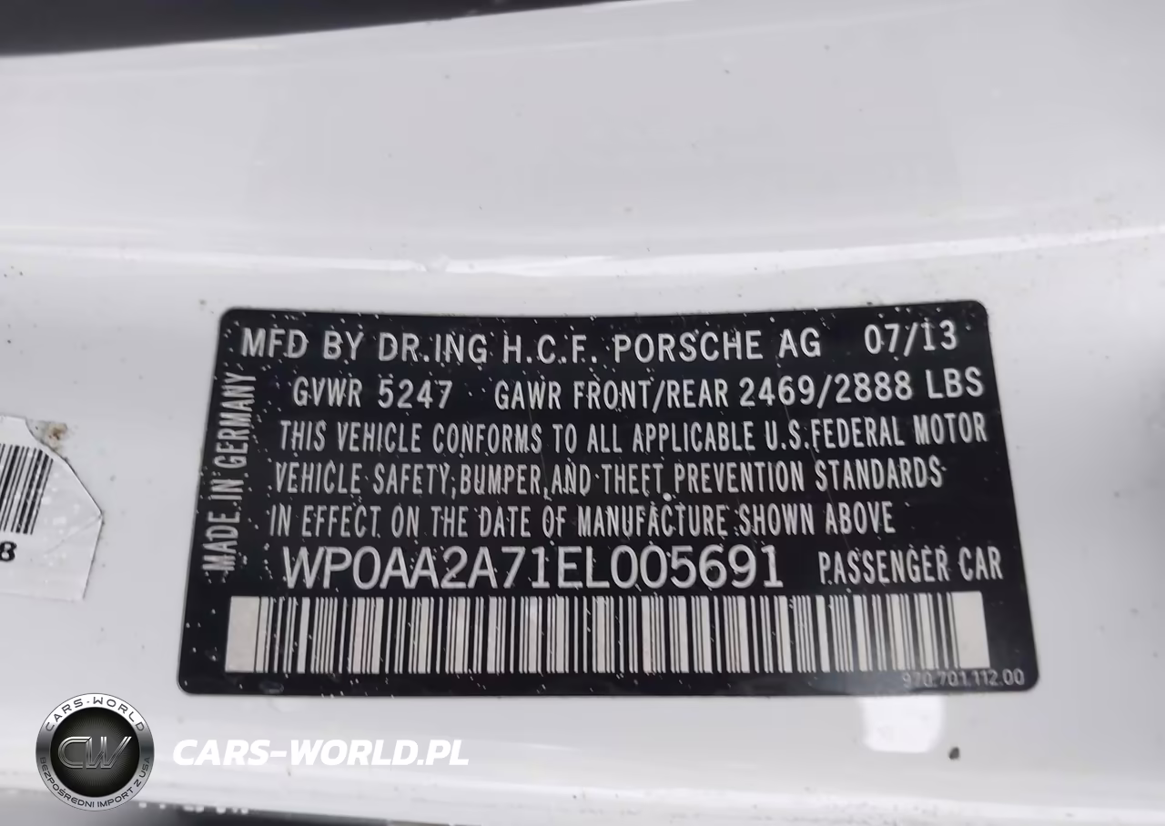 2014 Porsche Panamera 4 VIN:WP0AA2A71EL005691 - 9