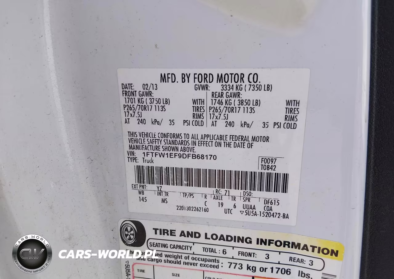 2013 Ford F-150 Xlt VIN:1FTFW1EF9DFB68170 - 9