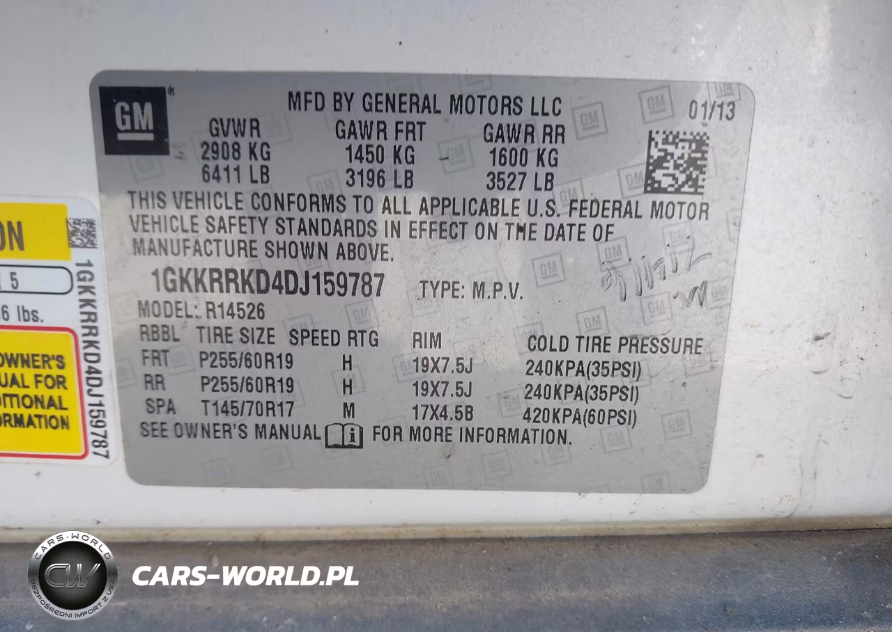 2013 GMC Acadia Slt-1 VIN:1GKKRRKD4DJ159787 - 9