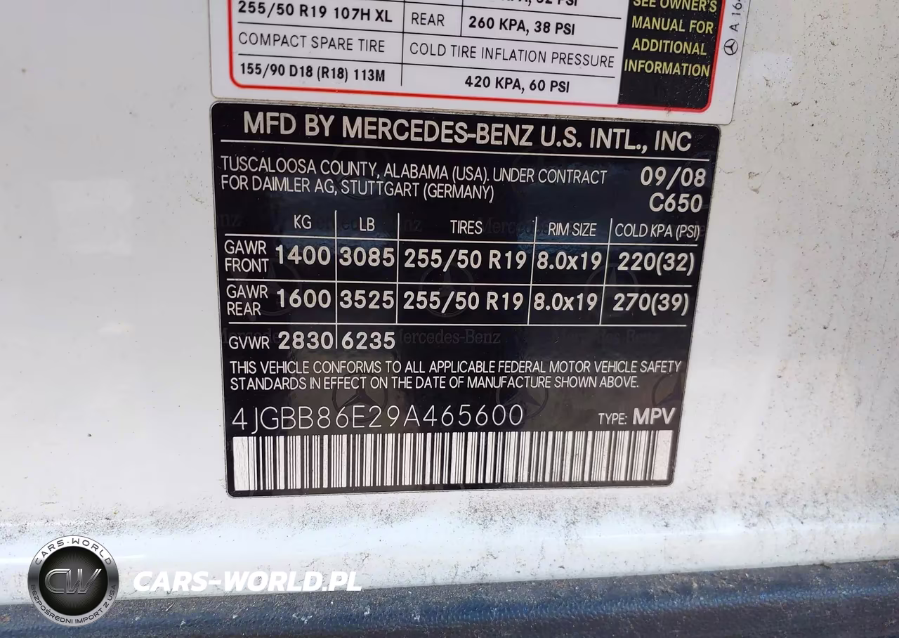 2009 Mercedes-Benz Ml 350 4Matic VIN:4JGBB86E29A465600 - 9