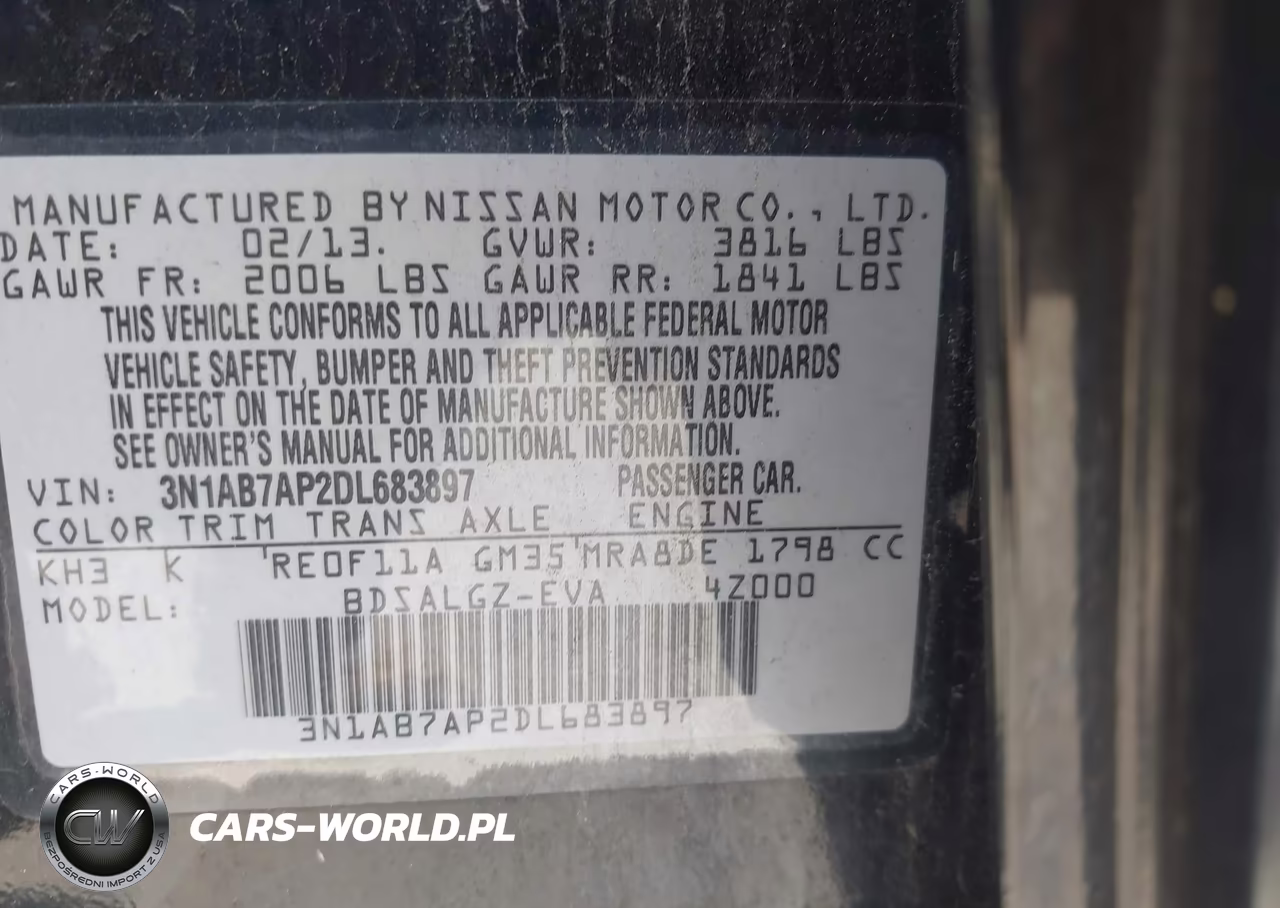 2013 Nissan Sentra Sl VIN:3N1AB7AP2DL683897 - 9