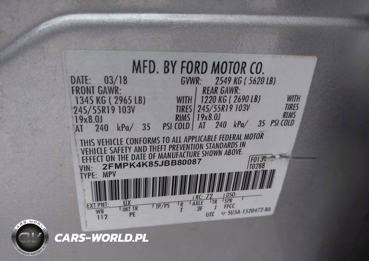 2018 Ford Edge Titanium VIN:2FMPK4K85JBB80087 - 9