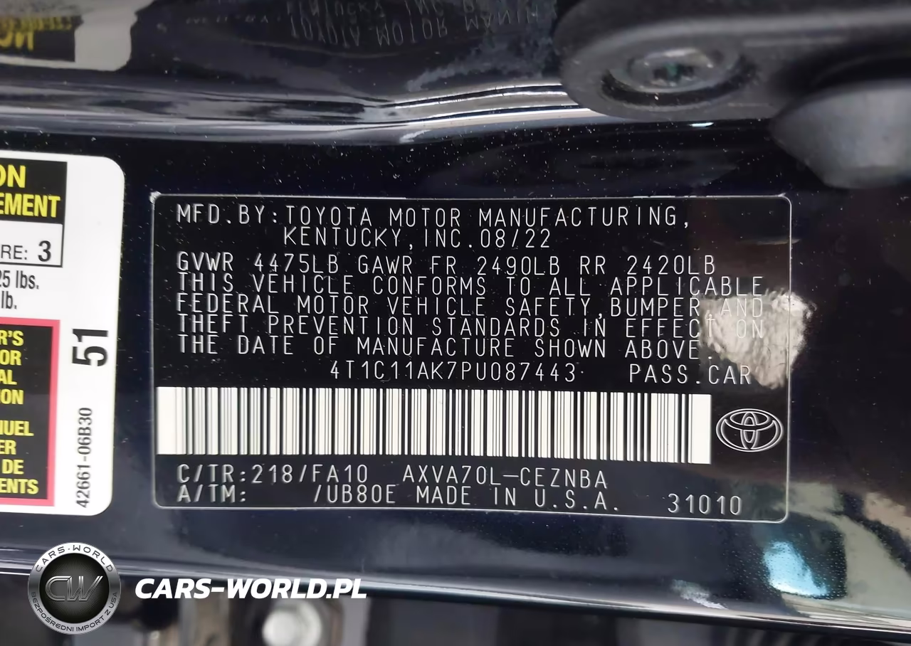 2023 Toyota Camry Le VIN:4T1C11AK7PU087443 - 9