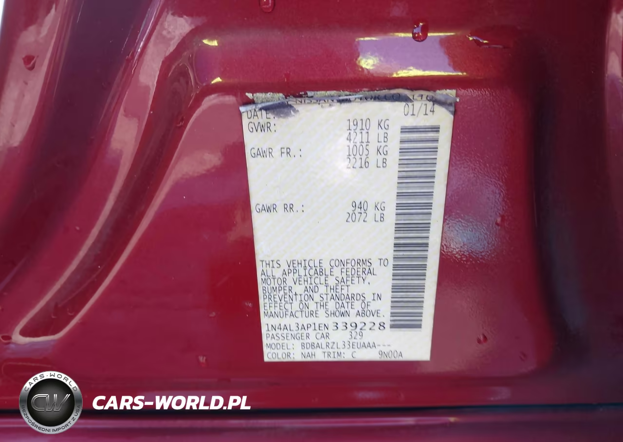 2014 Nissan Altima 2.5 S VIN:1N4AL3AP1EN339228 - 9