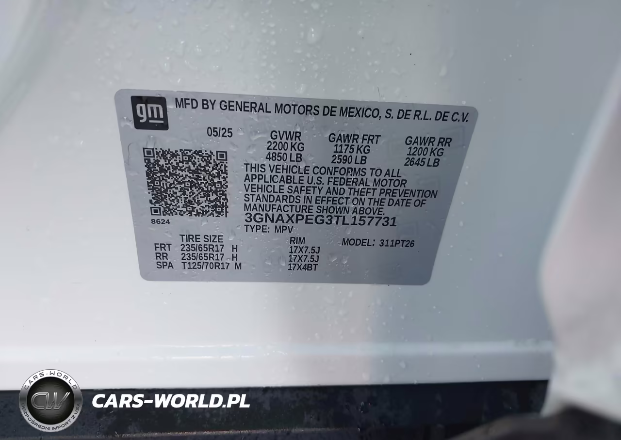 2026 Chevrolet Equinox Awd Lt VIN:3GNAXPEG3TL157731 - 9