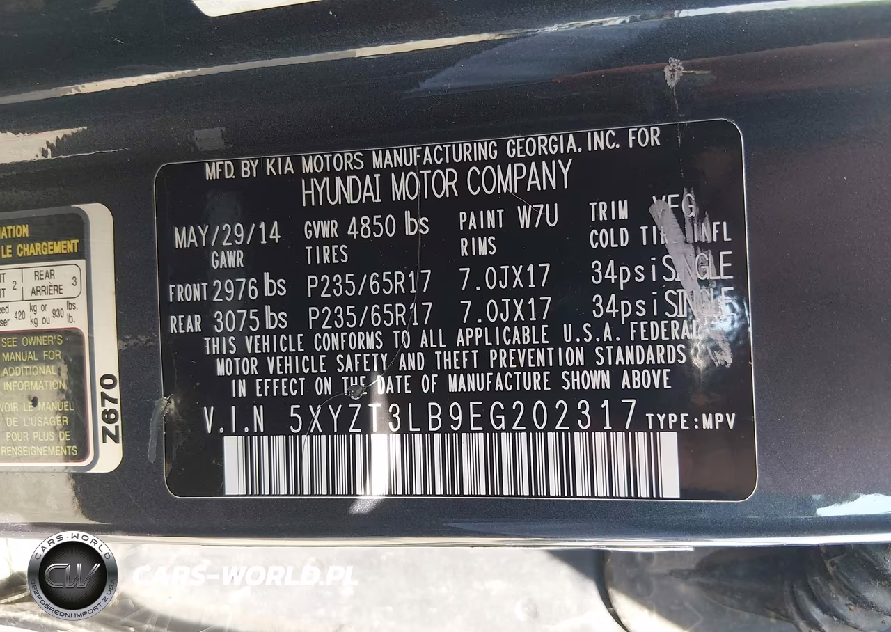 2014 Hyundai Santa Fe Sport 2.4L VIN:5XYZT3LB9EG202317 - 9