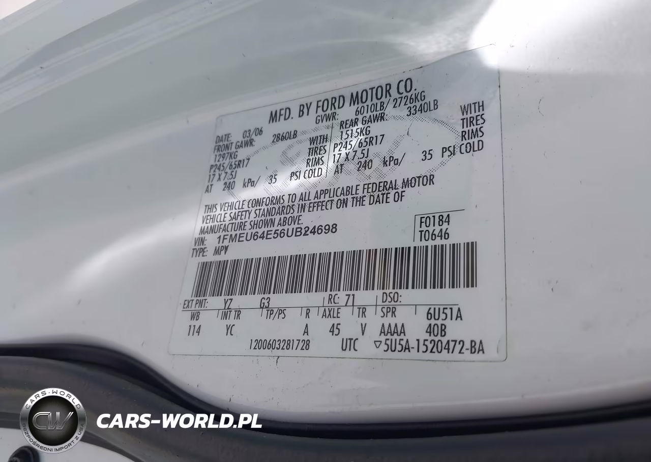 2006 Ford Explorer Eddie Bauer VIN:1FMEU64E56UB24698 - 9