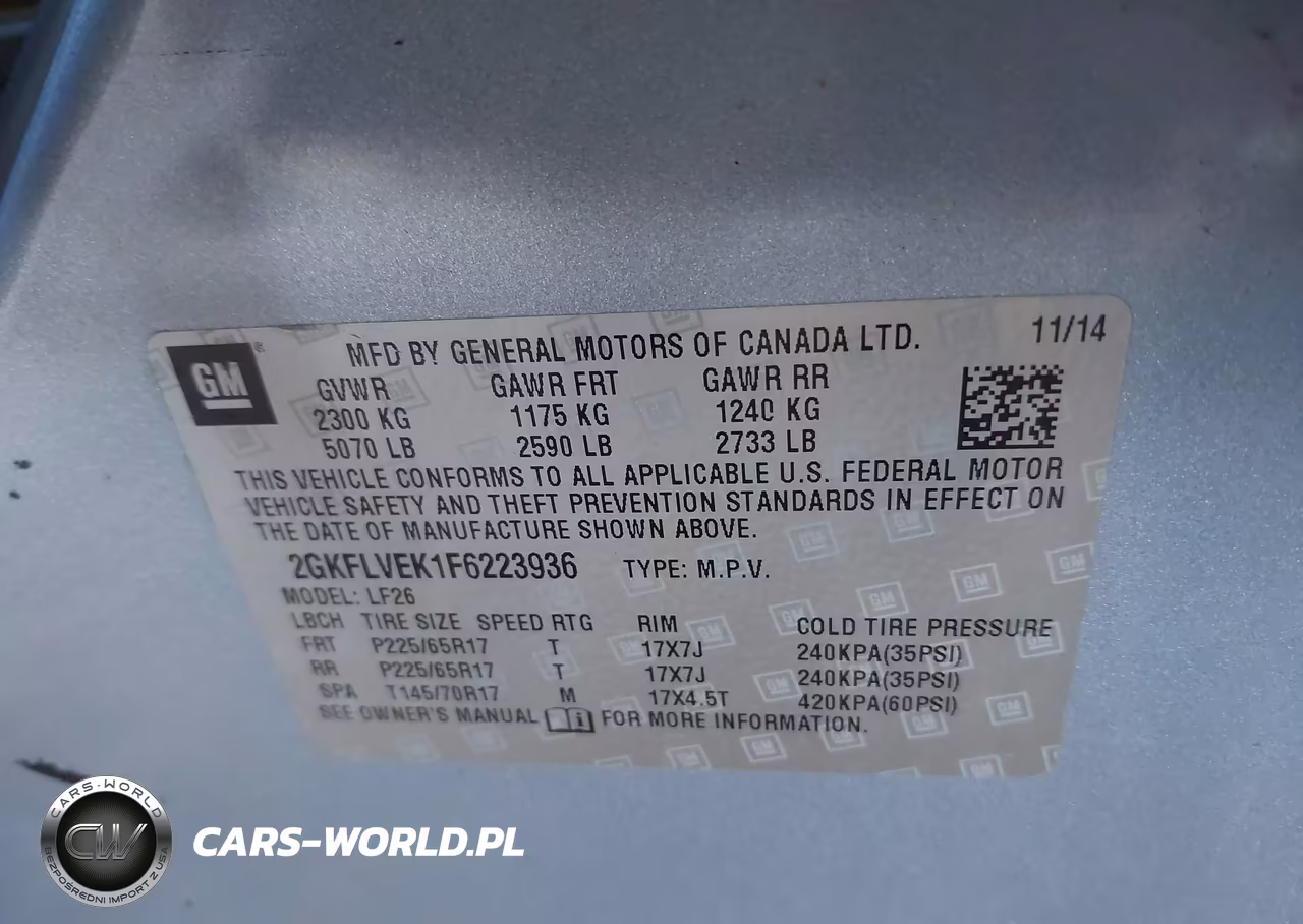 2015 GMC Terrain Sle-1 VIN:2GKFLVEK1F6223936 - 9