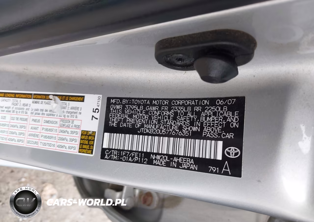 2007 Toyota Prius VIN:JTDKB20U577676351 - 9