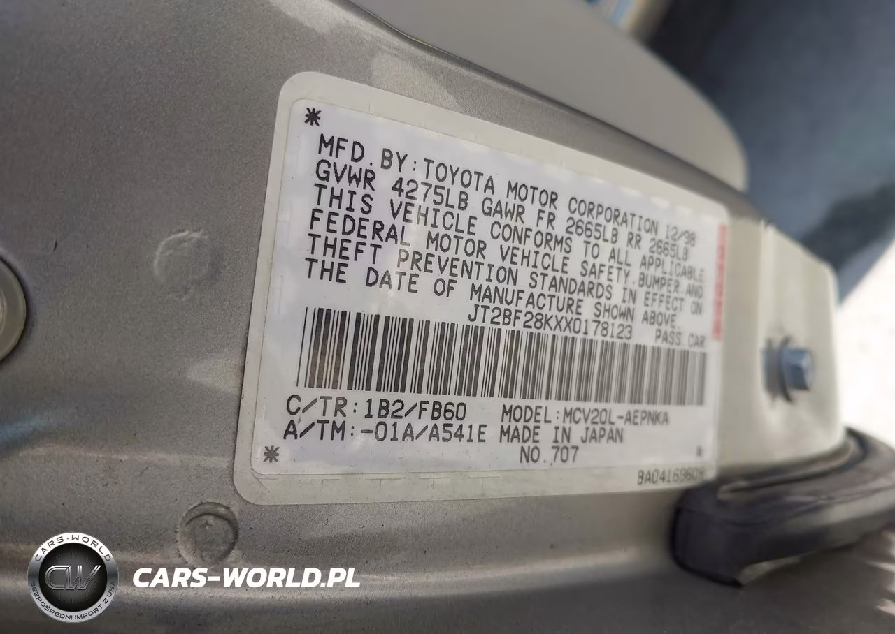 1999 Toyota Camry Le V6 VIN:JT2BF28KXX0178123 - 9