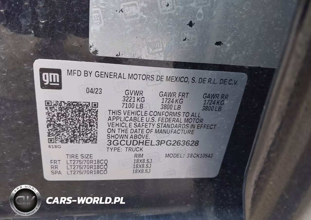 2023 Chevrolet Silverado 1500 4Wd Short Bed Zr2 VIN:3GCUDHEL3PG263628 - 9