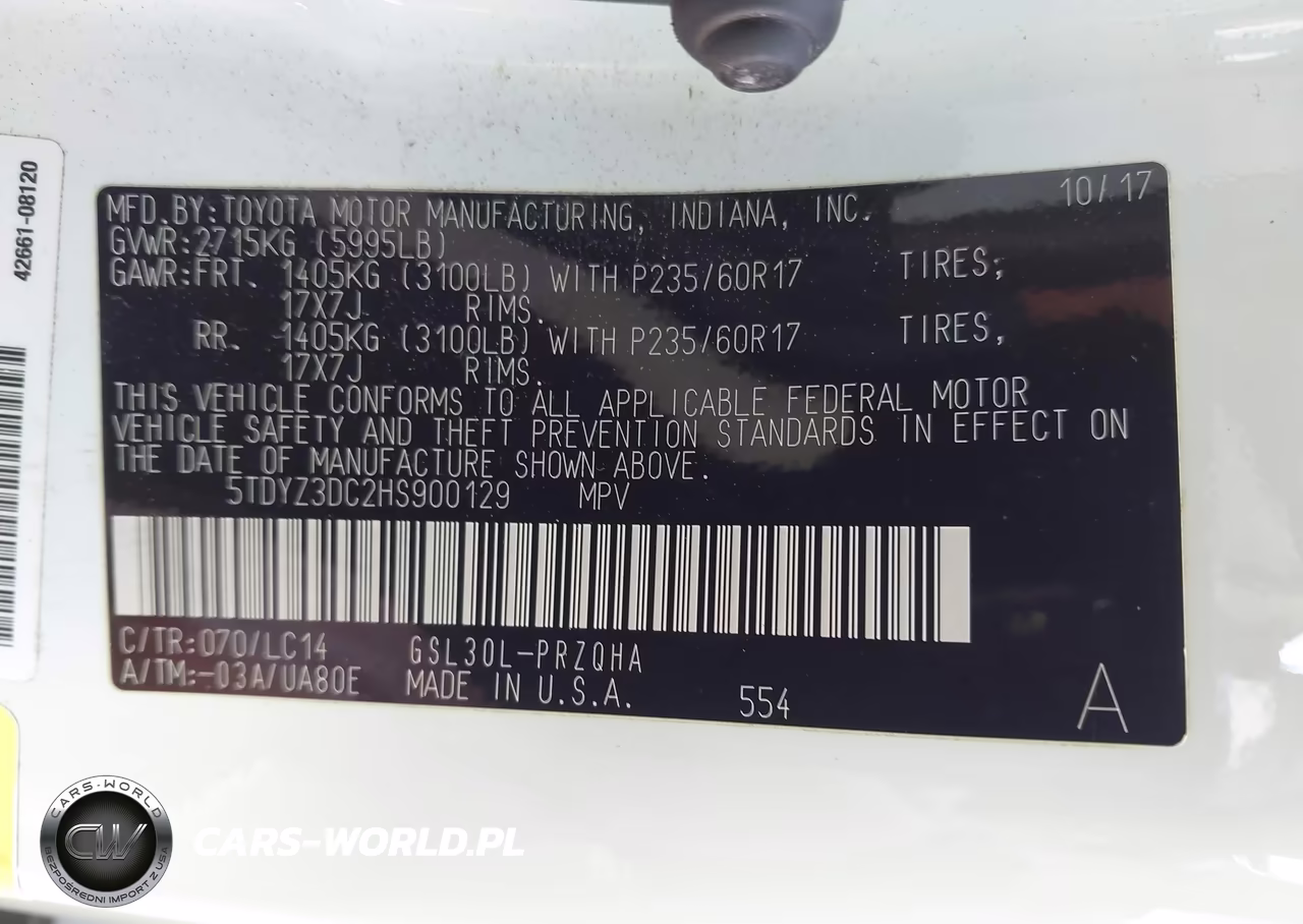 2017 Toyota Sienna Xle 8 Passenger VIN:5TDYZ3DC2HS900129 - 9