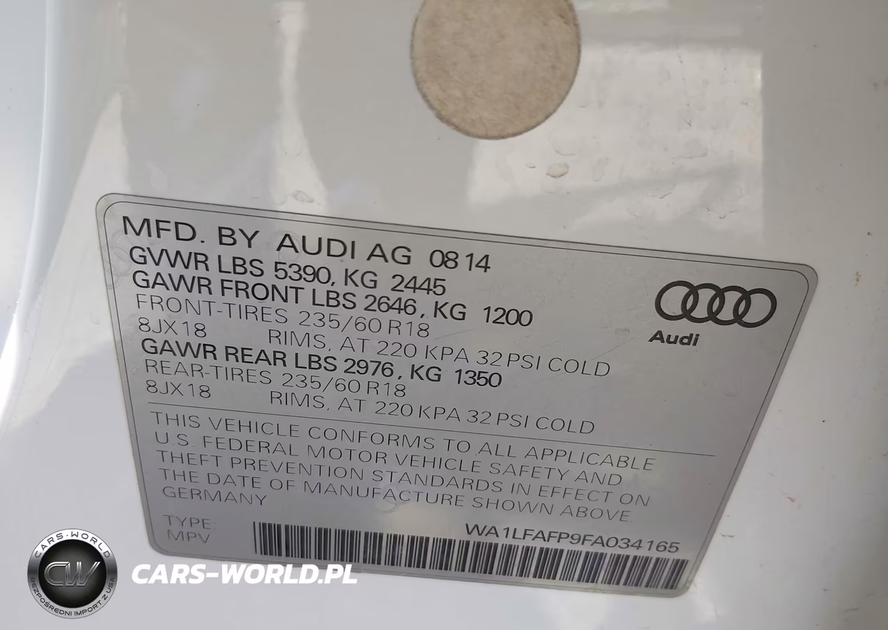 2015 Audi Q5 2.0T Premium VIN:WA1LFAFP9FA034165 - 9