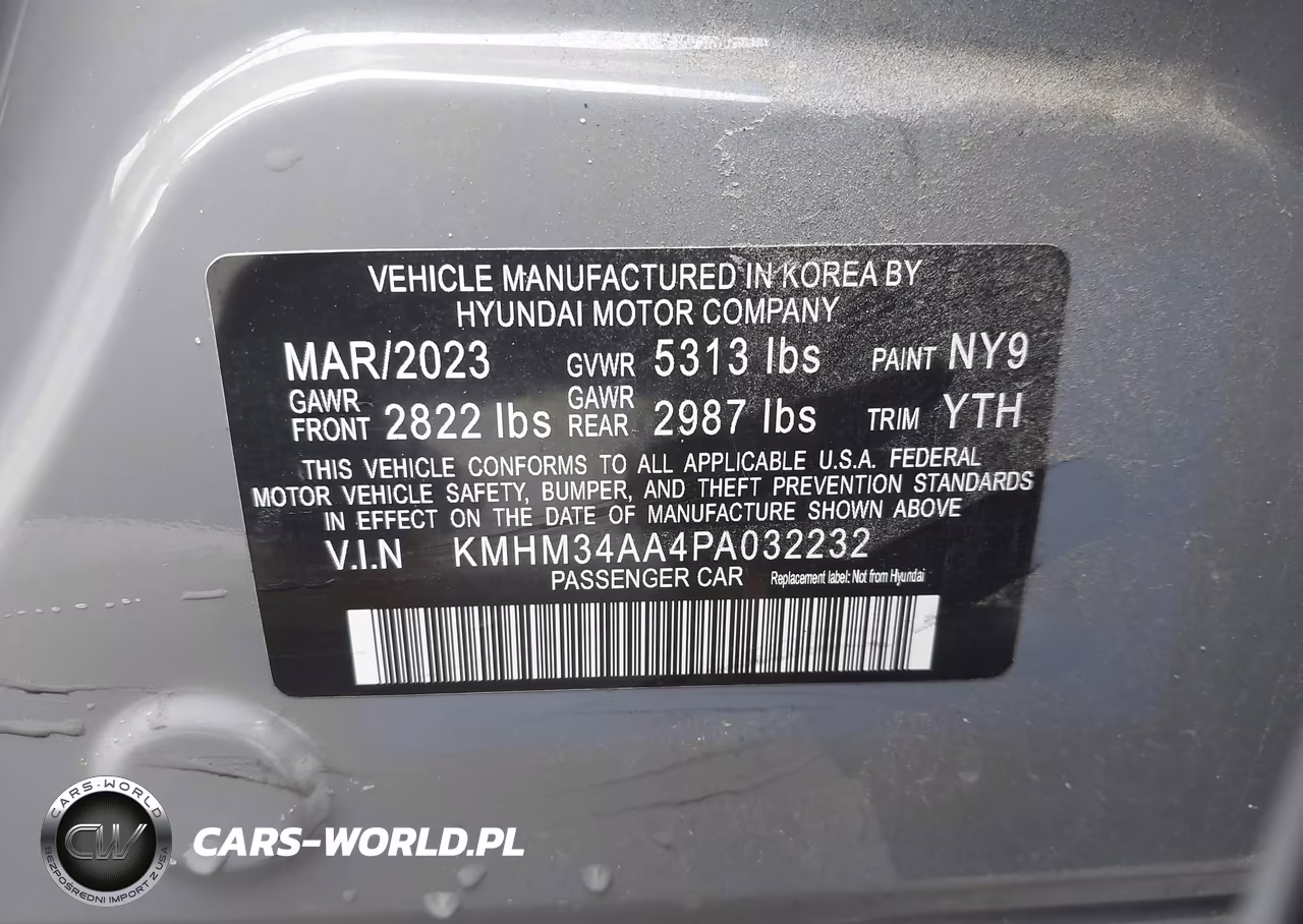 2023 Hyundai Ioniq 6 Sel VIN:KMHM34AA4PA032232 - 9