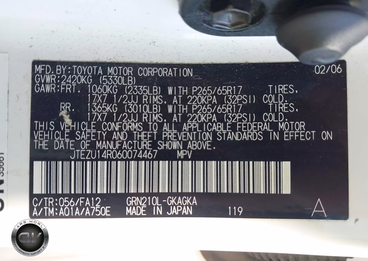 2006 Toyota 4Runner Sr5 V6 VIN:JTEZU14R060074467 - 9