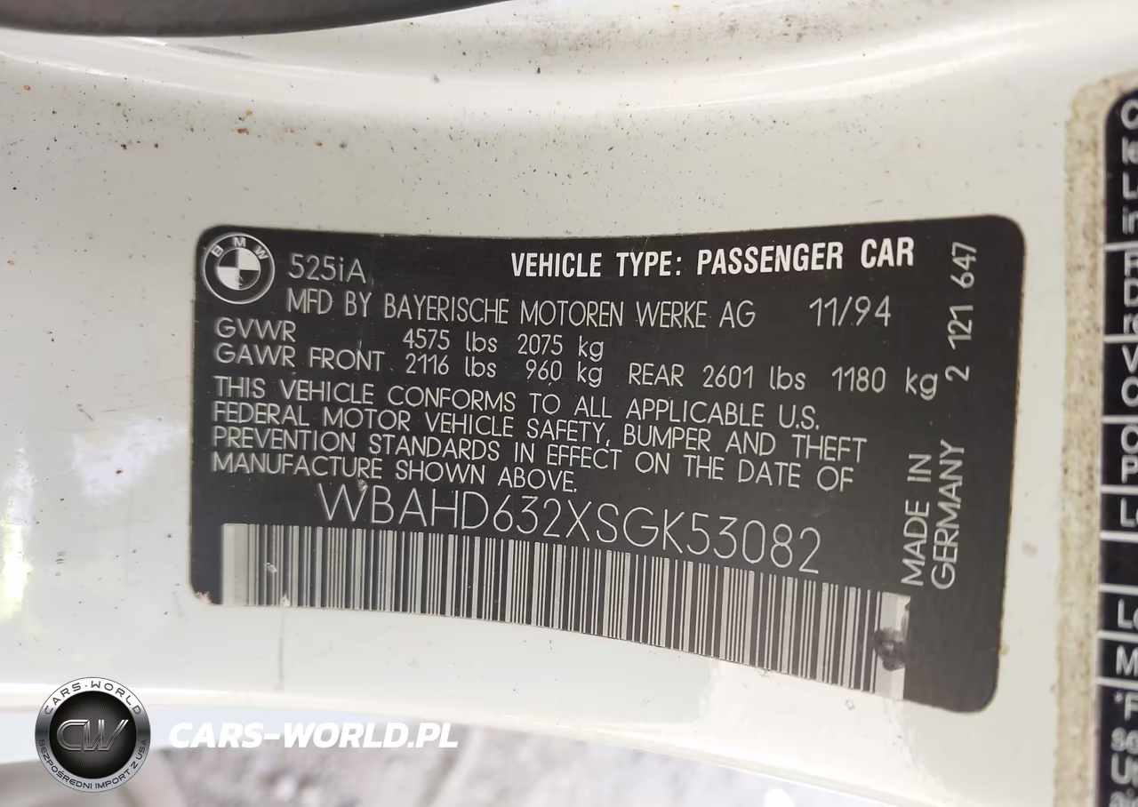 1995 BMW 525 I Automatic VIN:WBAHD632XSGK53082 - 9