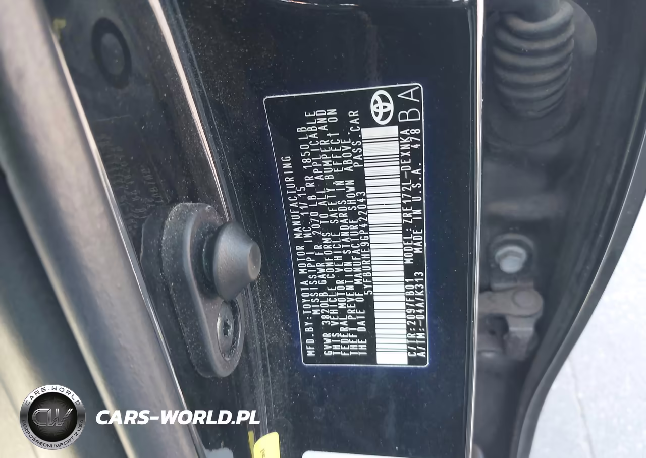 2016 Toyota Corolla Le VIN:5YFBURHE9GP422043 - 9