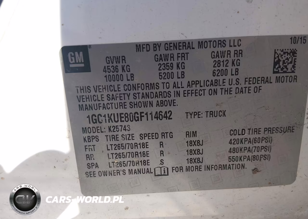 2016 Chevrolet Silverado 2500Hd Wt VIN:1GC1KUE80GF114642 - 9