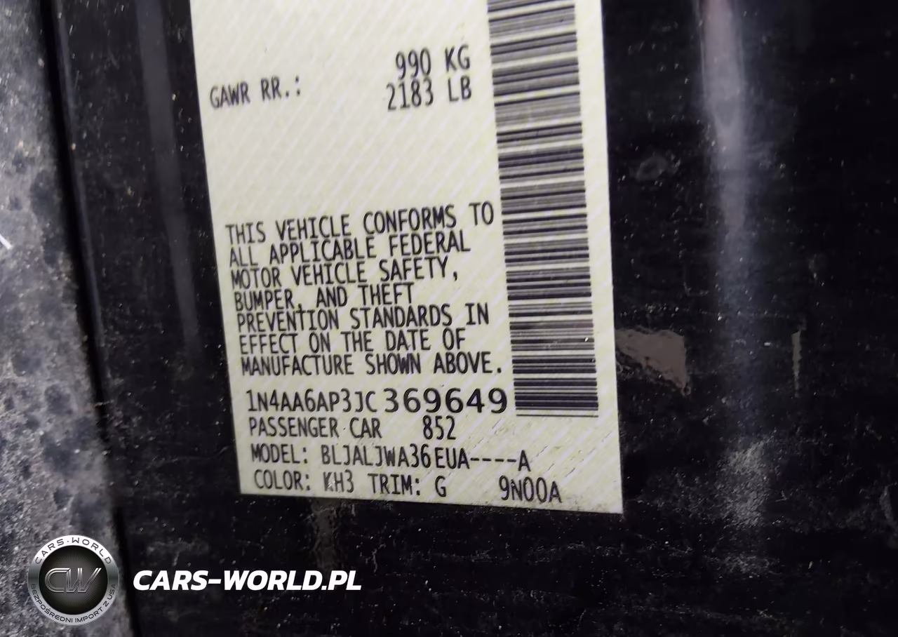2018 Nissan Maxima 3.5 Sv VIN:1N4AA6AP3JC369649 - 9