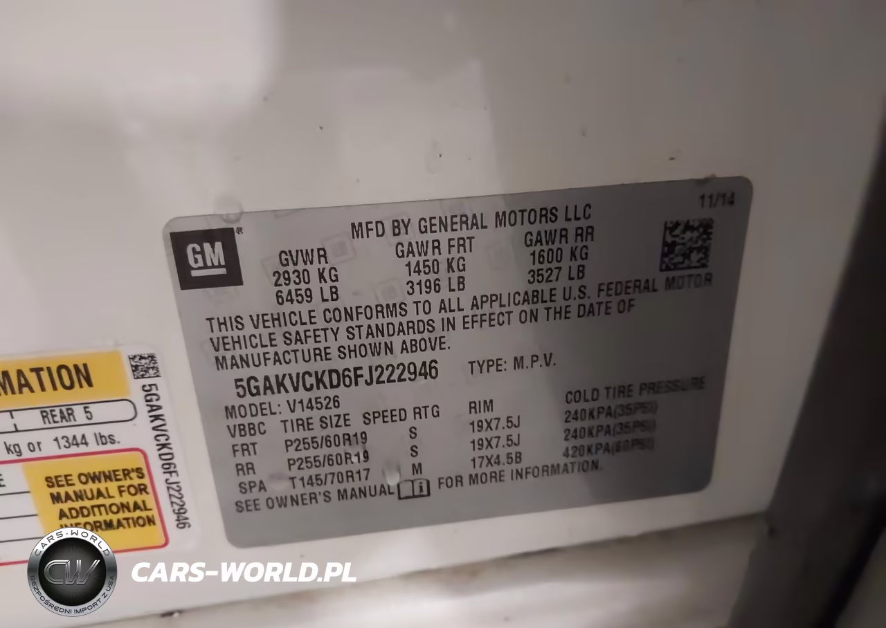 2015 Buick Enclave VIN:5GAKVCKD6FJ222946 - 9