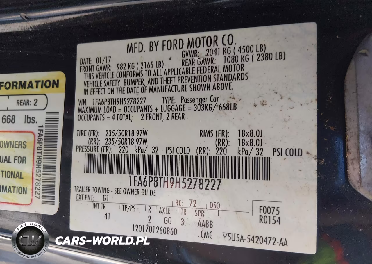 2017 Ford Mustang Ecoboost VIN:1FA6P8TH9H5278227 - 9