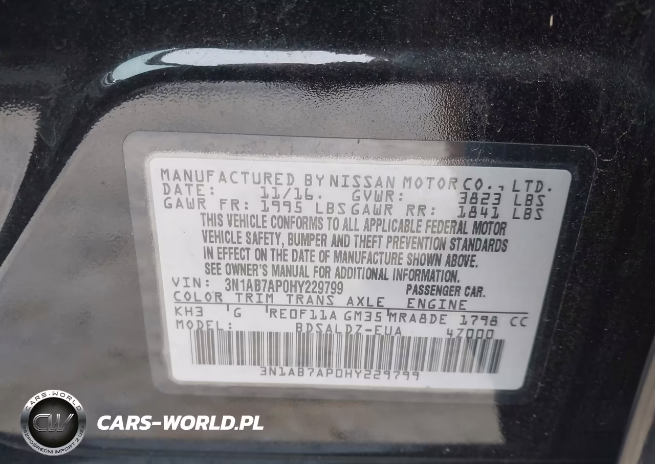 2017 Nissan Sentra Sv VIN:3N1AB7AP0HY229799 - 9